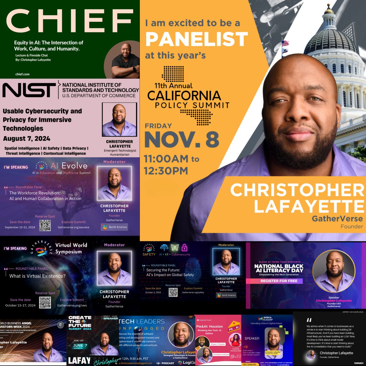 Original National Black AI Literacy Day speaker poster featuring Christopher Lafayette